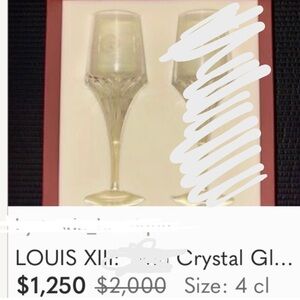 Louis Xlll by Remy Martin original Only One of twin crystal gobblet. No box.
